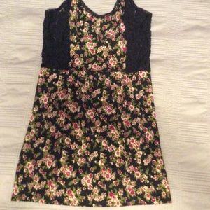 Free People Black Floral Dress